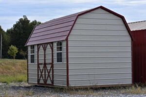 The original side style barn with horizontal metal is for sale or rent in city state by name of business